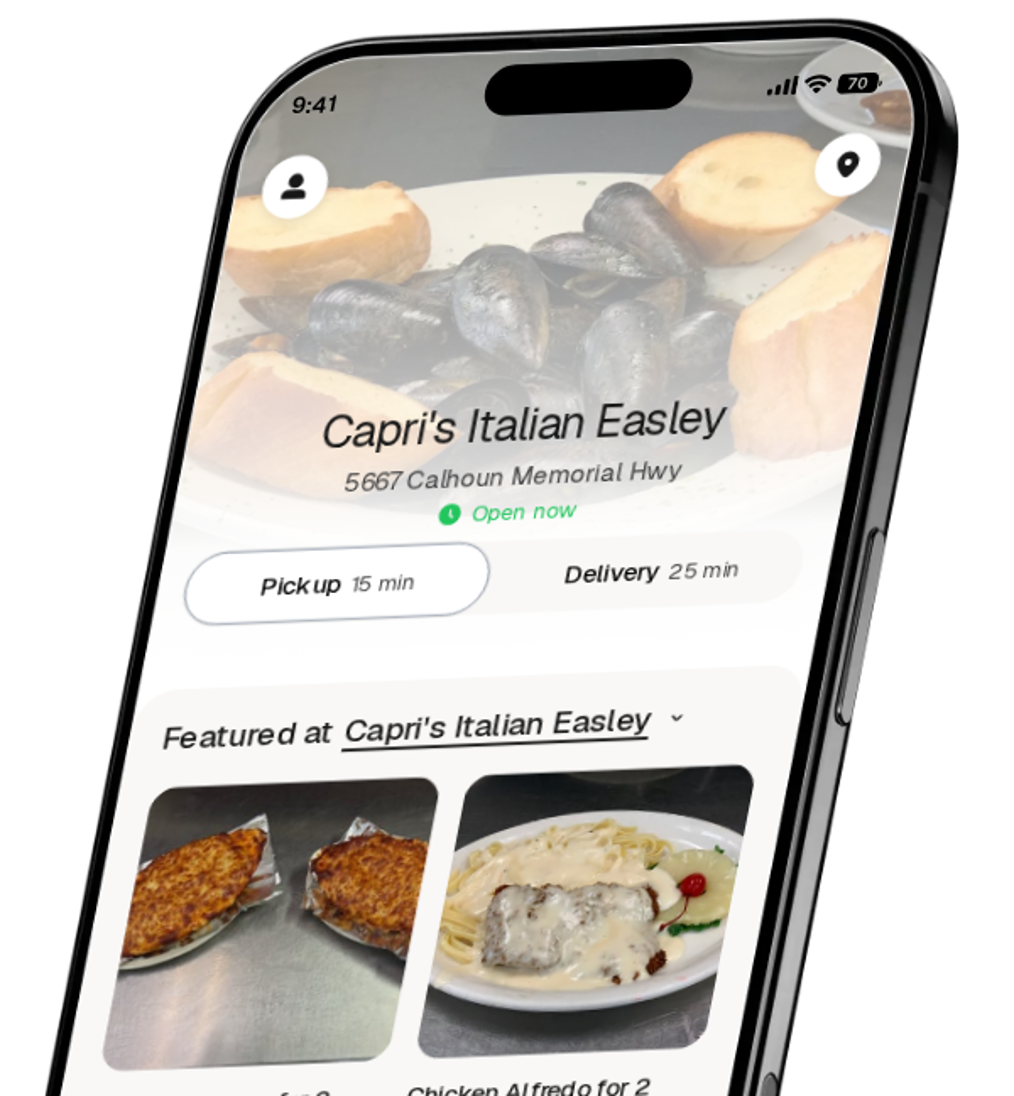 Capri's Italian Easley app preview